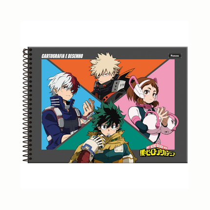 Caderno Foroni Cartografia Com D 80FLS My Hero Academia Com 01 Unidade - 3370240