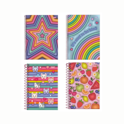 Caderno Foroni Univ. Com D 1X1 80FLS Nicecream Com 01 Unidade - 3169340