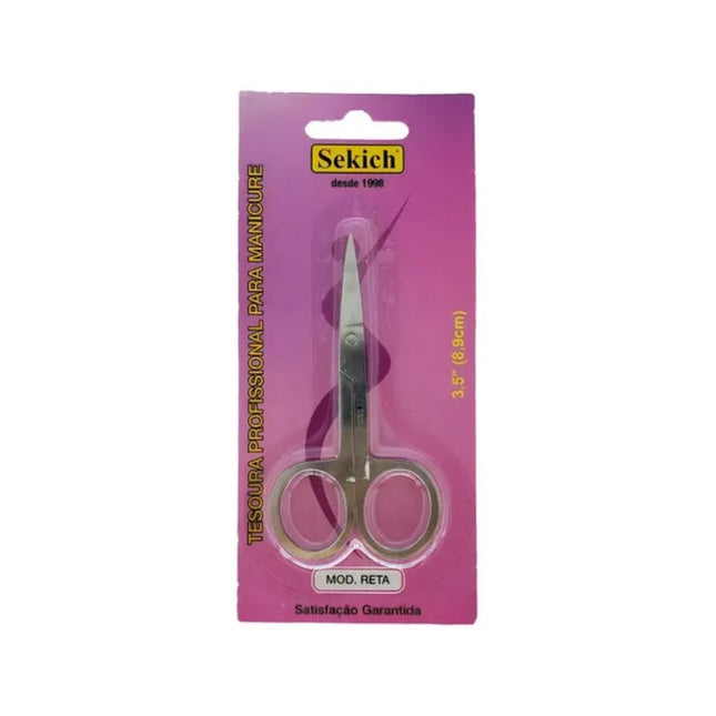 Tesoura Sekich Manicure Ponta Reta Fina - 1234