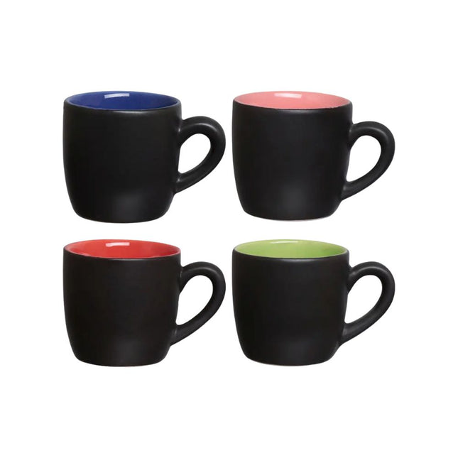Xicara Ceramica 150ml Preto Fosco Fora E Dentro Color - SH-2016