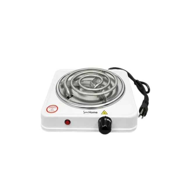 Fogareiro Eletrico Branco / Preto 1 Boca 110V 1000W - SH-8052