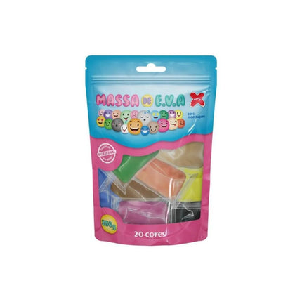 Massa De E.V.A Para Artesanato Make 250g Com 20 Unidades Cores - 13067