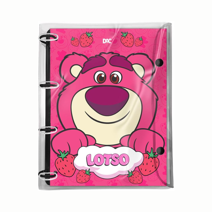 Caderno Argolado Univ.Cristal 192FLS Dac Fechamento Em Botao Lotso - 5398