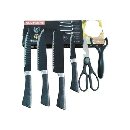 Kit Facas Inox Profissional Com Descascador Com 06 Unidades Pcs Wincy - IXB08121