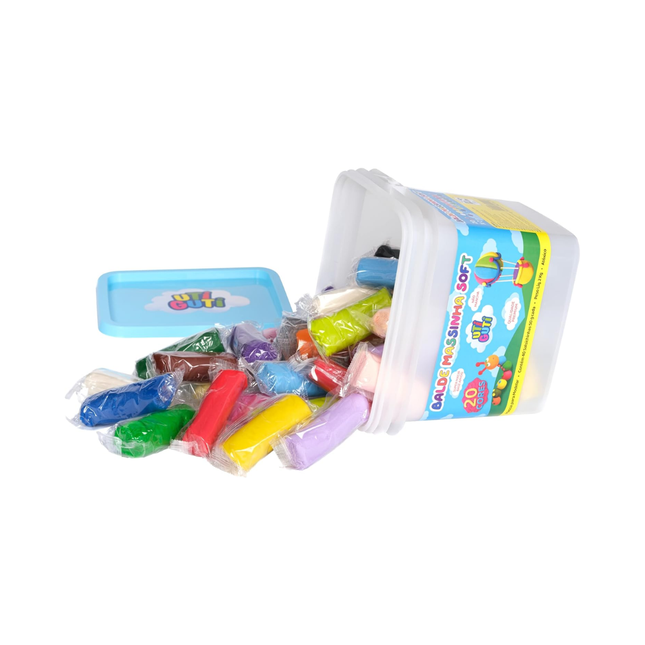 Massa Para Modelar Soft Uti Guti Licyn Balde Com 40 Unidades 50g Cores Sortidas - 513001