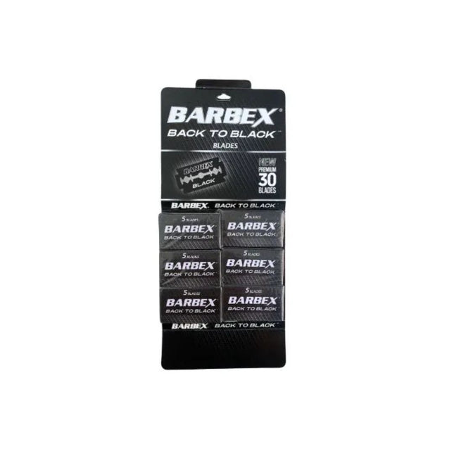 Lamina De Barbear Barbex Back To Black Cartela Com 30 Unidades