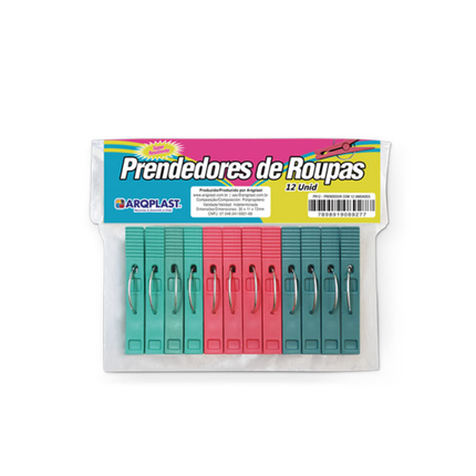 Prendedor Roupa Arquiplast Com 12 Unidades Unidades - PR12